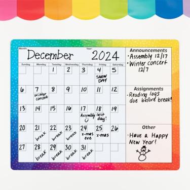 Imagem de Really Good Stuff Calendário magnético apagável a seco - 1 calendário