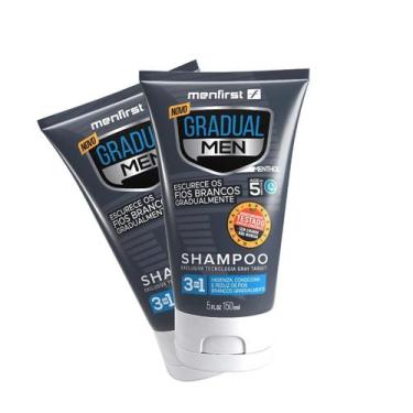 Imagem de Shampoo Escurecedor De Cabelo Gradual Men Original Kit 2 Un. - menfirs