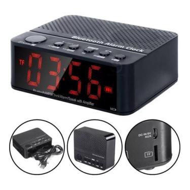 Imagem de Radio Relógio Despertador Digital Alarme Bluetooth Fm3 - LELONG