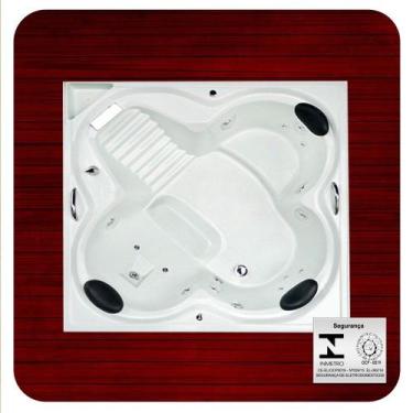 Imagem de Banheira Quadrada ÔNIX com hidro Tamanho 1,59 x 1,59 x 0,51 - Minas Ba