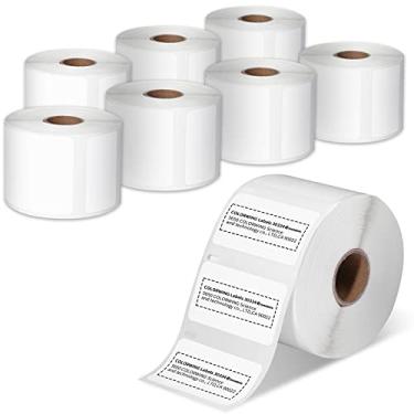 Imagem de Etiquetas térmicas de papel branco de código de barras 30334 (1-1/10.2 cm x 2-1/10.2 cm) compatíveis com DYMO Label Writer 450, impressoras 4XL, 450 impressoras Turbo, Rollo e Zebra, 8 rolos/8000