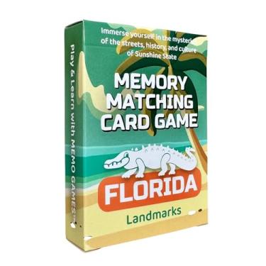 Imagem de Memory Matching Card Game - Florida Landmarks – Fun & Educational Family Concentration Game for Kids, Adults & Seniors – Travel Pack
