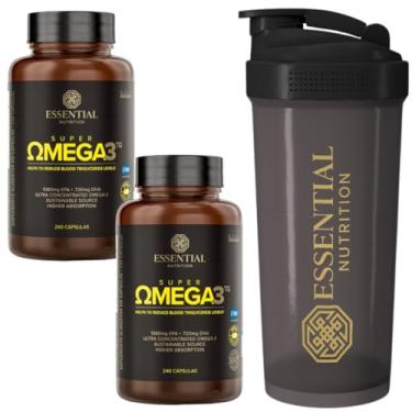 Imagem de Combo 2x Super Ômega 3 TG Essential Nutrition - 240 Cápsulas - total 480 cáps + Coqueteleira