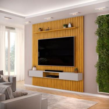 Imagem de Painel com Bancada Suspensa Trento 250cm Cedro