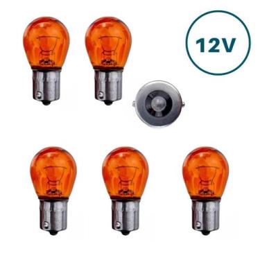 Imagem de Kit 5 Lâmpadas Miniatura Py21w 12v 21w Bau15s Ambar 1 Polo - TESLLA