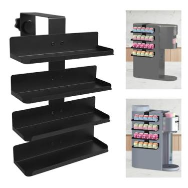 Imagem de Minify Suporte Flavor Pods compatível com Ninja Thirsti WC1001 e Ninja Thirsti Max WC2002, organizador lateral de gotas de água com sabor de 4 camadas, comporta 20 gotas de água aromatizadas