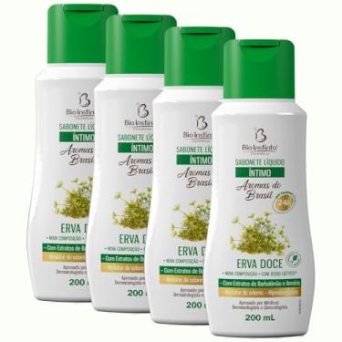 Imagem de 4 UNDs Sabonete Íntimo Líquido ERVA DOCE 200ml Bio Instinto (c/Extrato de Barbatimão e Aroeira)