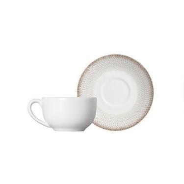 Imagem de Conjunto 6 Xícaras De Chá Com Pires Sintonia 250Ml - Alleanza Cerâmica