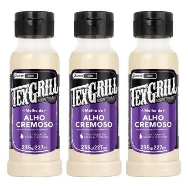 Imagem de Kit de Churrasco 3 Molhos de Alho Cremoso Churrasco Texgrill 250g