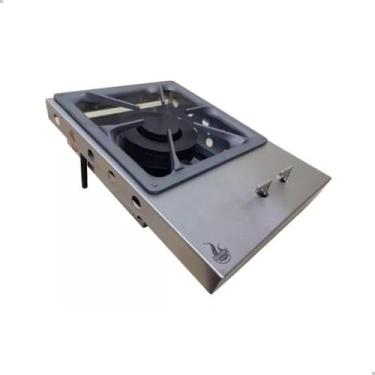 Imagem de Bifeteira De Embutir A Gás Cooktop Inox 430 32cm Com Queimador Industr