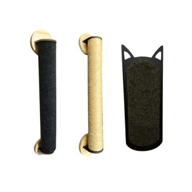 Imagem de Kit Arranhador Parede para Gatos Carpete Sisal Poste Torre Brinquedo de Gato Filhotes Sem furar Parede (MALTE)