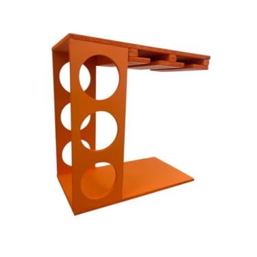 Imagem de Adega Rústica para Vinhos e Taças | Decoração Gourmet (Laranja)