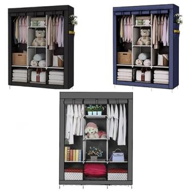 Imagem de Armário de Tecido com Zíper – Guarda-Roupas Dobrável e Organizador (ALEATÓRIO)