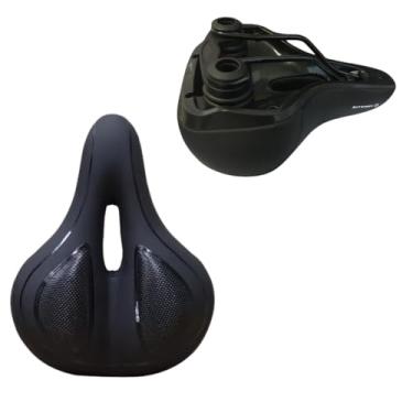 Imagem de Banco Selim Absolute Vazado + Gel + Mola Preto Para Bikes