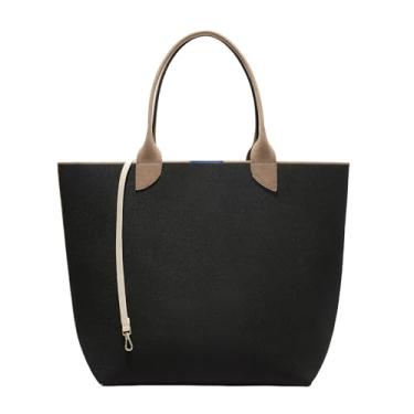 Imagem de Rothy's Bolsa feminina leve, grande e durável, feita de garrafas de plástico reciclado e lavável na máquina, Portobello preta, One Size