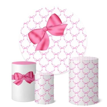 Imagem de Trio Capas Cilindro + Painel Redondo Sublimado 1,50m Laços (K1LAS0006)