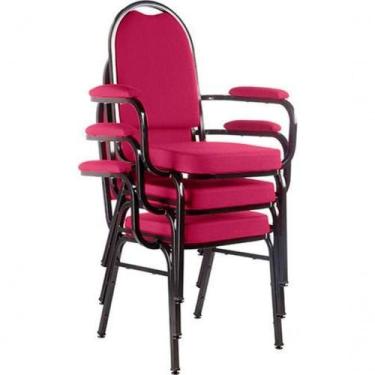 Imagem de Kit Com 3 Cadeiras Para Auditório Linha Hotel Rosa - DESIGN OFFICE MÓV