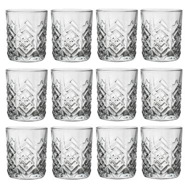 Imagem de Jogo de Copos de Vidro De Whisky Zenith Transparente 310ml 12 peças - Casambiente