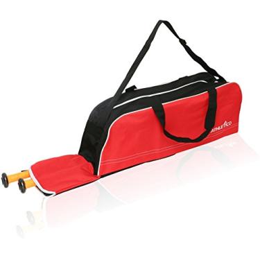 Imagem de Bolsa de beisebol Athletico – Bolsa sacola para beisebol, equipamento e equipamento de softbol para crianças, jovens e adultos | Comporta morcego, capacete, luva, sapatos | Gancho de cerca, Vermelho