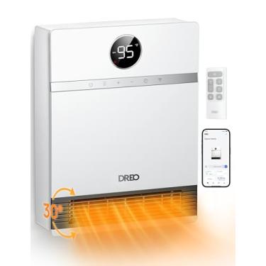 Imagem de Dreo Smart - Aquecedor de parede IP24 de fácil montagem PTC para uso interno, oscilação de 30°, termostato ajustável, controlo remoto, funciona com Alexa, temporizador de 24 horas, aquecedor