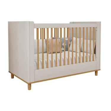 Imagem de Berço Infantil Cupcake 2 em 1 Off White/Nature - Permóbili Baby