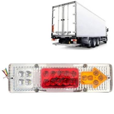 Imagem de Lanterna Tras. Caminhão Ônibus Carreta 12v 24v LED 29,5cm - EDN