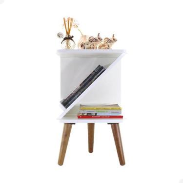 Imagem de Mesa Cabeceira Z Tripé Retrô Pé Palito Quarto Sala - Beto Moveis, BRAN