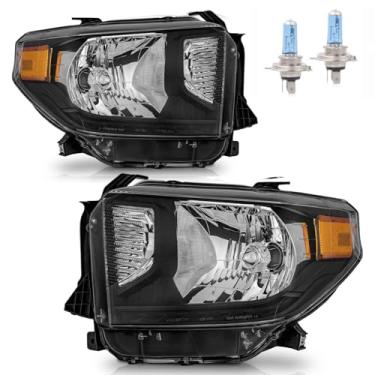 Imagem de Vizotae Faróis para Toyota Tundra 2014-2021, não serve para modelos com mostrador de nivelamento de farol ajustável/botões *Não compatível* com modelos DRL LED de fábrica, feixe alto/baixo com