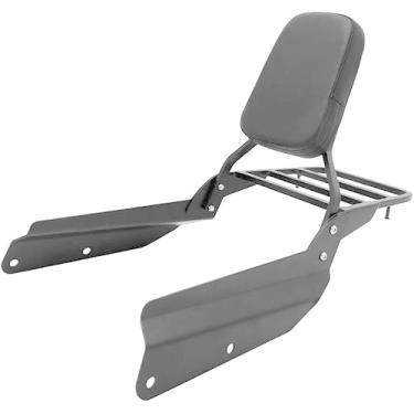 Imagem de Sissy Bar Encosto com Bagageiro Compatível com/Substituição para HONDA VTX1300 2003-2006 Preto