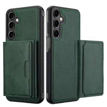 Imagem de Capa tipo carteira magnética removível para Samsung Galaxy S23 FE (para Samsung Galaxy S23 FE/verde)