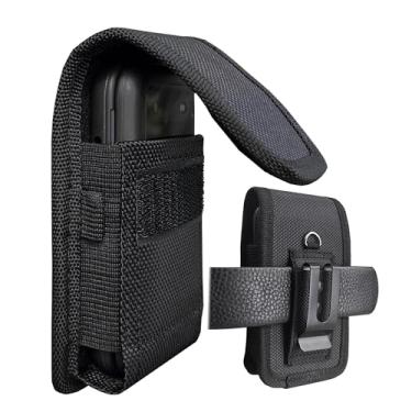 Imagem de Maezar Capa flip para celular com clipe e laço de cinto, coldre de tecido Oxford durável para TCL Flip Go Pro Classic, Alcatel Go, Nokia 2660, Cingular, Wine 2 LTE, Jitterbug,