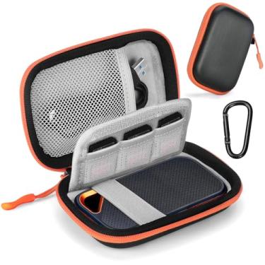 Imagem de Capa rígida para SanDisk Extreme Pro/SanDisk Extreme SSD externo portátil 500GB 1TB 2TB 4TB 8TB, capa de viagem para unidade de estado sólido externo, cabo USB, capa protetora de armazenamento