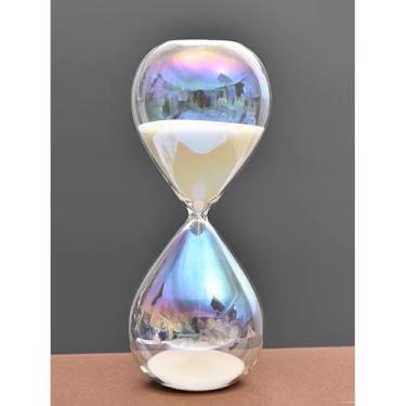 Imagem de Ampulheta de Vidro Temporizador de Areia 5 15 30 minutos (Azul,30 minutos)