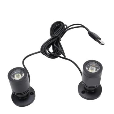 Imagem de Depisuta Mini Holofotes de LED, Cabeça Dupla Pequena Luminária de Luzes de Luz LED Luzes de Exibição Iluminação de Destaque para Armário de Exibição,Obras de Arte, Jóias, Artesanato