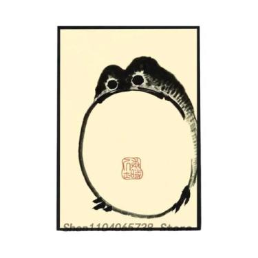 Imagem de Antigo Vintage Sapo Cartaz Impressão De Papel Para Casa Sala De Estar 