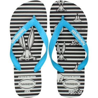 Imagem de Havaianas Chinelo masculino HAV. Top Warner Logomania, Branco, azul, 6.5/7 UK