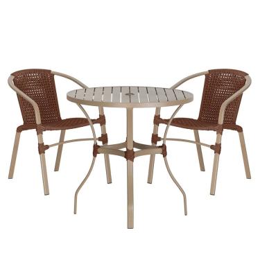 Imagem de 02 Cadeiras Floripa e Mesa Roma Trama 