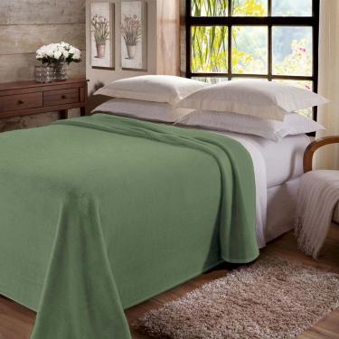 Imagem de Manta de Microfibra Casal Jolitex Verde Floresta 1,80m x 2,20m