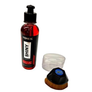 Imagem de Shiny 240ml Revitalizador Pneus Pretinho + Pincel Aplicador - Vonixx