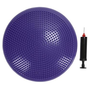Imagem de Balanço Profissional Disco Cushion Yoga Massage Ball Pad Ponto de disco de estabilidade inflável para reabilitação de exercícios para treinamento de fitness e equilíbrio de ioga (Vermelho) (Roxo)