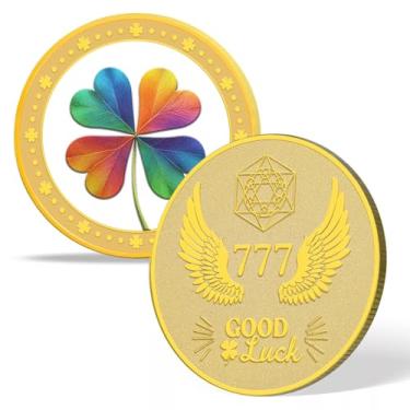 Imagem de Moeda de sobriedade de trevo de quatro folhas, Liga de zinco