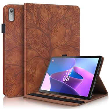 Imagem de TIPOYOROO Capa para Lenovo Tab P11 2ª Geração/Xiaoxin Pad Plus 2023 11,5 polegadas TB350FU/TB350XU Capa de couro PU Flip Stand Shell com faixa elástica e suporte para cartão para tablet Lenovo Tab P11 2ª geração de 11,5 polegadas