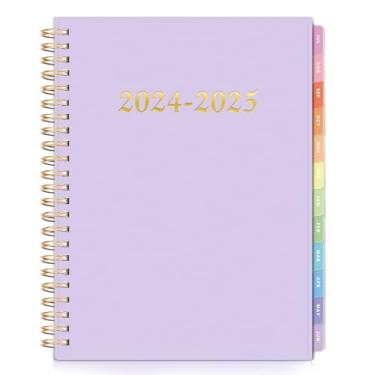 Imagem de Agenda acadêmica 2024-2025, agenda semanal e mensal Annecy de julho de 2024 a junho de 2025, agenda diária do ano escolar de 16 x 21 cm com aba mensal, capa de PVC impermeável, encadernação em