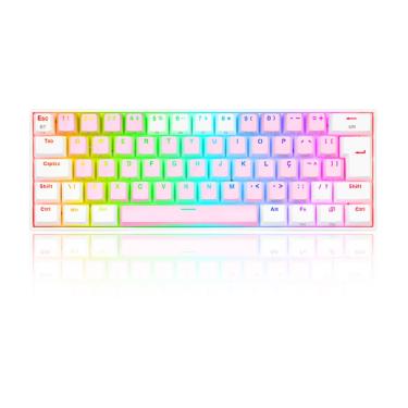 Imagem de Teclado Mecânico Redragon Draconic Pro RGB Switch Marrom Rosa e Branco - K530PW