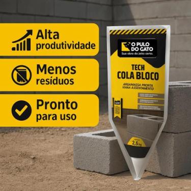 Imagem de Cola Tijolos E Blocos De Ceramica Ou Concreto Kit 10 Unidade - PULO DO