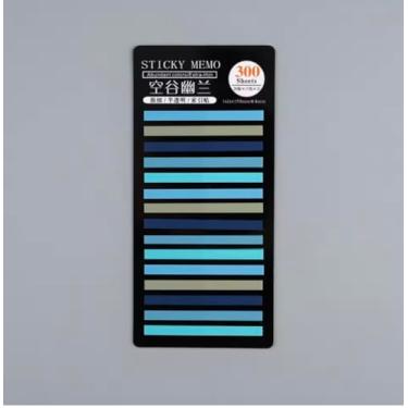 Imagem de Marcadores Adesivos Translúcidos – 300 Folhas | Coleção Outono Profundo – 5 Cores em 15 Tiras | Fita Fina 50x4mm para Estudo, Planner e Organização