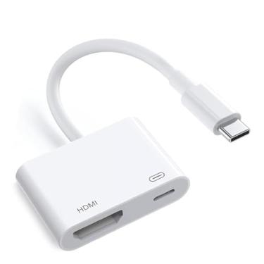 Imagem de Adaptador Apple USB-C para HDMI 4K @ 120Hz para iPhone 15 16 MacBook Pro Air iPad Pro, MFi Certificado USB 3.1 Tipo C Digital AV HDMI 2.0 Cabo compatível com Samsung Galaxy S25/S24/S23 e mais