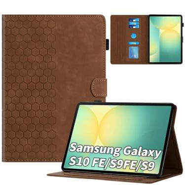 Imagem de Kitzomi Capa para Samsung Galaxy Tab S10 Fe/S9 Fe 5G 10,9 polegadas/S9 Tab S9 11 polegadas, suporte inteligente de visualização em vários ângulos com bolso Auto Wake/Sleep PU capa flip para tablet