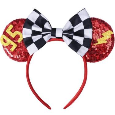 Imagem de Bandana UNSPAZ Mouse Ears Cars Sequin para mulheres e crianças