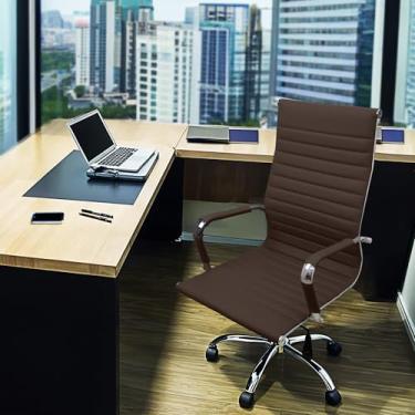 Imagem de Cadeira Eames Esteirinha Presidente Escritório Boston Eames Alta Marrom - Lianto Decor